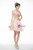 Pink Two Piece Tulle Beading Homecoming Dress