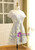 Plus Size Gray Tulle Embroidery Hi Lo Prom Dress