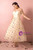 Plus Size Yellow V-neck Short Sleeve Star Sequins Prom Dress