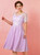 Plus Size Light Purple Chiffon Appliques Prom Dress