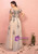 Plus Size Gray Scoop Short Sleeve Appliques Prom Dress