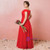 Plus Size Red Tulle Lace Off the Shoulder Prom Dress