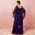 Plus Size Purple Chiffon Beading V-neck Prom Dress