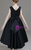 Simple Black Satin Hi Lo Bow Flower Girl Dress