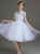 Simple White Tulle Lace Short Flower Girl Dress