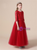 Fairy Tale Red Tulle Sequins Short Sleeve Flower Girl Dress