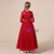 Fairy Tale Red Tulle Sequins Short Sleeve Flower Girl Dress
