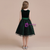 Dark Green Tulle Lace Velvet Flower Girl Dress With Bow