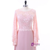 Light Pink Chiffon Lace Long Sleeve Mother Of The Bride Dress