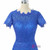 Royal Blue Lace Short Sleeve Mother Of The Bride Dress