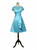 Blue Satin Appliques Mother Of The Bride Dress