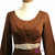 Brown Satin Short Sleeve Pleats Mother Of The Bride Dress