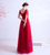 In Stock:Ship in 48 Hours Red Beading Cap Sleeve Prom Dress