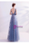 In Stock:Ship in 48 Hours Blue Pleats Beading Prom Dress