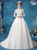 In Stock:Ship in 48 Hours White Tulle V-neck Appliques Wedding Dress