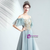 In Stock:Ship in 48 Hours Blue Tulle Tea Length Prom Dress