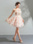 In Stock:Ship in 48 Hours Appliques Pink Short Homecoming Dress