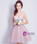 In Stock:Ship in 48 hours Pink Sequins V-neck Homecoming Dress