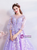 In Stock:Ship in 48 Hours Purple Appliques Tulle Quinceanera Dress