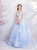 In Stock:Ship in 48 Hours Blue Appliques Beading Quinceanera Dress