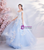 In Stock:Ship in 48 Hours Blue Appliques Beading Quinceanera Dress