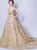 In Stock:Ship in 48 hours Tulle Sequins Gold Quinceanera Dress