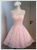 In Stock:Ship in 48 hours Pink Tulle Appliques Short Dress