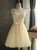 In Stock:Ship in 48 hours Yellow Tulle Lace Short Dress