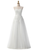 In Stock:Ship in 48 hours White Appliques Prom Dress