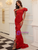 In Stock:Ship in 48 Hours Red Mermaid Party Dress With Split