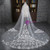 Fashion White Tulle Flower Wedding Veil