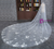 Unique White Tulle Appliques Wedding Veil