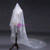 White Tulle Appliques Wedding Veils