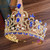 Roay Blue Crown Tiara Crystal Crown
