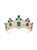 Women Green Retro Baroque Queen Golden Crown