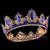 Blue Luxury Baroque Princess Round Crown