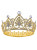 Gold Rhinestone Crown Bride Tiara
