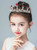 Girls' Red Crystal Hair Crown Hair Accessories