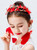 Red Feathers Flower Girls Accessories
