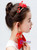 Red Feathers Flower Girls Accessories