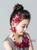 Red Hair Accessories Flower Wreath