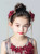 Girls Burgundy Flower Princess Hairpin