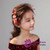 Flower Girl Clip Red Pearls Accessories