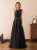 Black Tulle Lace Beading Formal Prom Dress