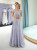 Lavender Tulle Lace Beading Long Prom Dress