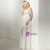 Sexy White Chiffon Lace Cap Sleeve Prom Dress