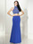 Royal Blue Mermaid Backless Two Piece Prom Dress