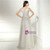 Gray Tulle Seuqins V-neck Appliques Prom Dress