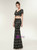 Black Two Piece Sequins V-neck Prom Dress