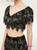 Black Two Piece Sequins V-neck Prom Dress